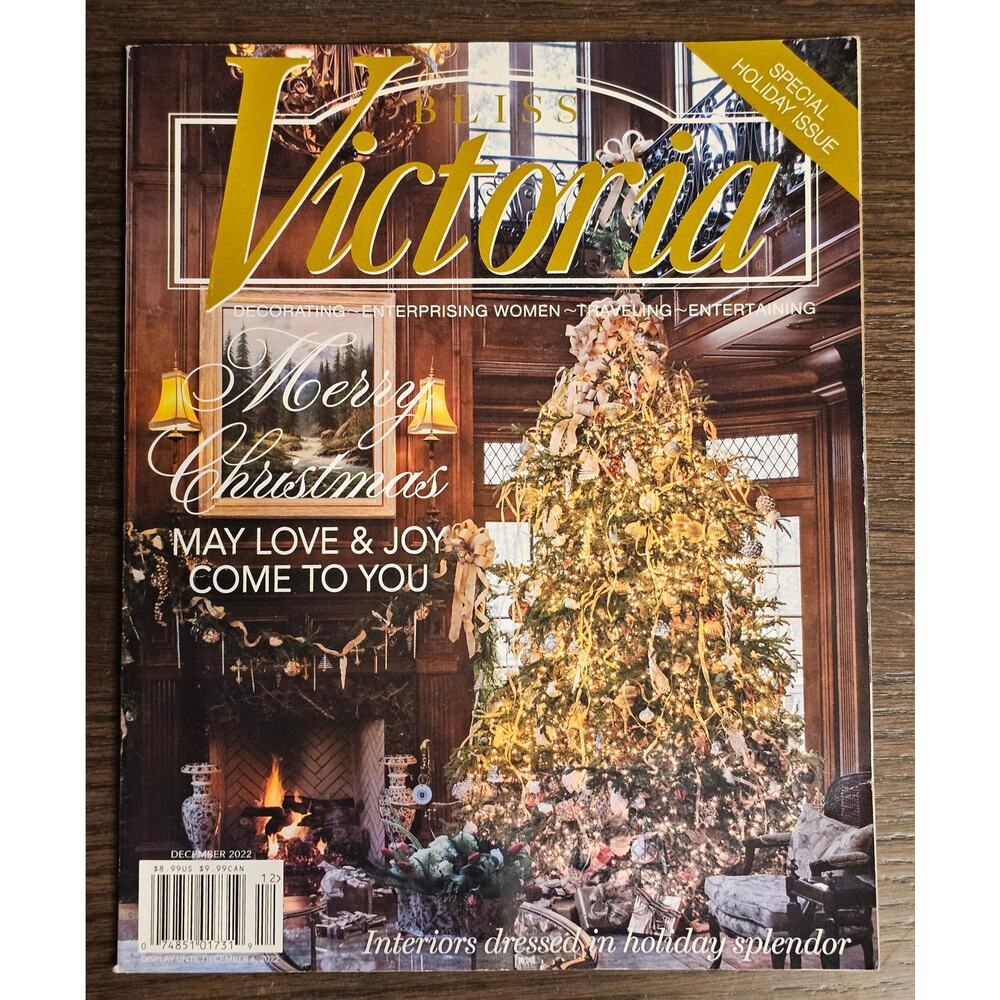 Bliss Victoria December 2022 Merry Christmas Holiday Splendor Decorating